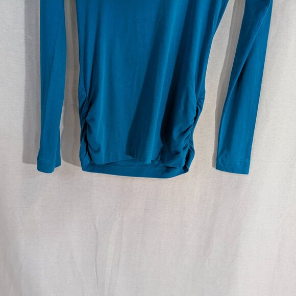 Theory Size Small Mock Turtleneck Top Cerulean - Picture 6 of 13